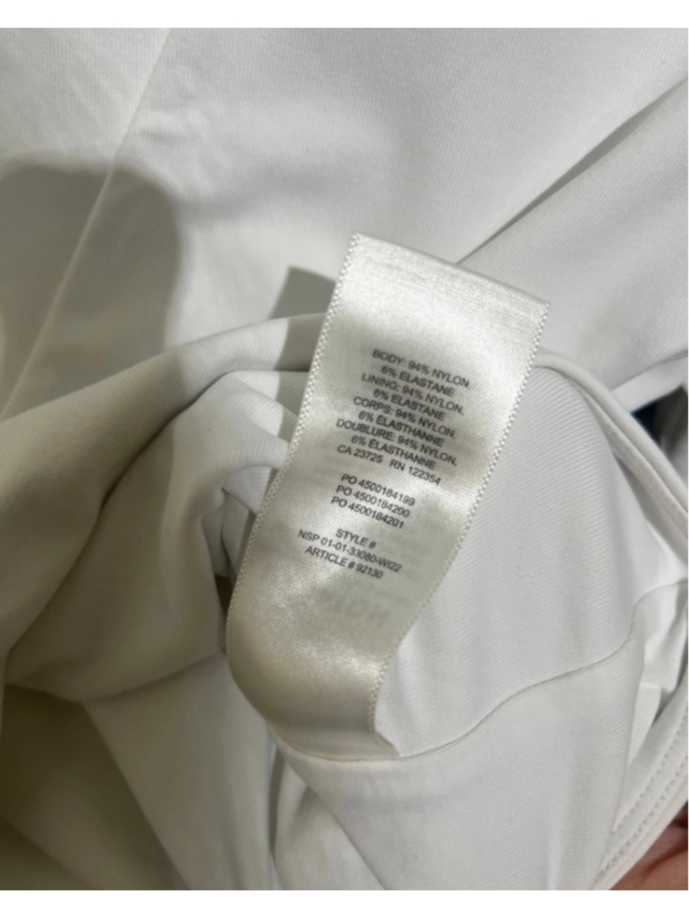 Babaton Aritzia Contour V Neck Long Sleeve Cropped Deep Plunge Neckline small - Picture 4 of 5